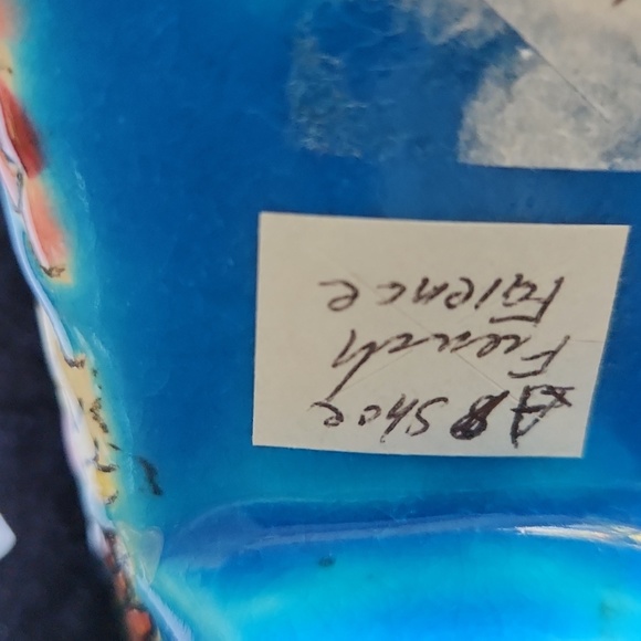 Antique  Faience Longwy French pattern art shoe - Picture 5 of 5